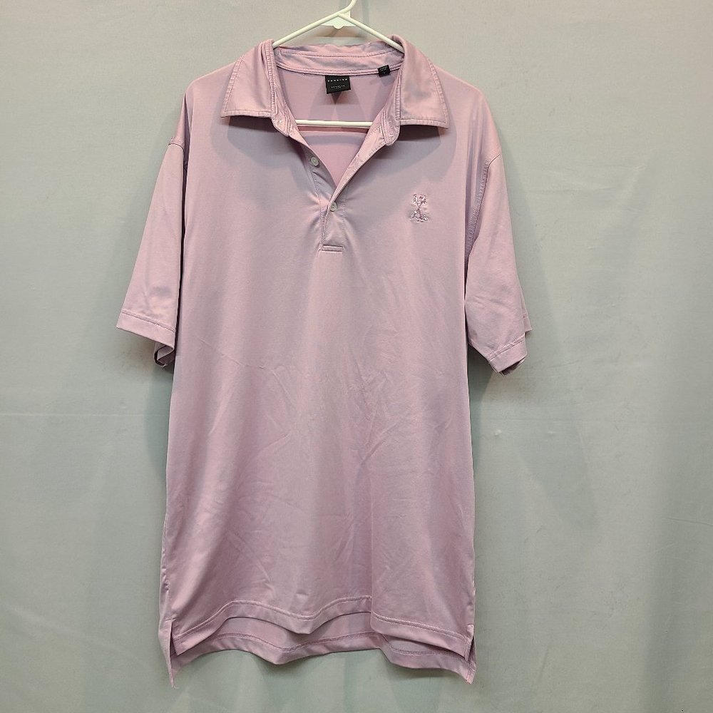 Dunning Polo Shirt Mens Large Shirt Short Sleeve Regular Fit Light Purple